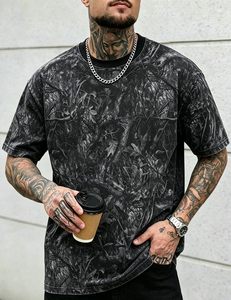 เสื้อยืดโอเวอร์ไซส์ลายกราฟิกสำหรับผู้ชาย ขายส่ง พิมพ์ลายตามสั่ง เนื้อผ้าหนา 100% ผ้าฝ้าย เสื้อสตรีทแวร์ โรงงานผู้ผลิต - Product Image 2