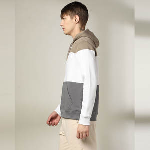 Full Zipper Pullover <b>Hoodie</b> Custom Logo Men's 2 Tone 100% Cotton Winter Solid <b>Fleece</b> <b>Hoodies</b> & Sweatshirts - Product Image 2