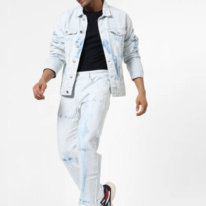 Custom Design Winter 100% Cotton Men's Jeans <b>Jacket</b> with Front Logo Breathable & Eco-Friendly <b>Light</b> <b>Weight</b> High Quality - Product Image 1