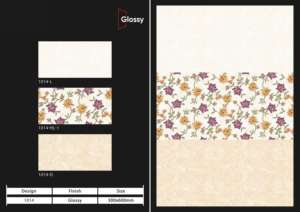 กระเบื้องบุผนังเซรามิกเคลือบเงาหรูหรา ขนาด 300x600 มม. (12x24 นิ้ว) สำหรับตกแต่งผนังภายในสไตล์ร่วมสมัย เหมาะสำหรับห้องน้ำและห้องครัว - Product Image 5