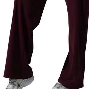 Burgundy Women's <b>High</b> Waist Wide Leg Workout Pants Soft Stretch Athletic Trousers for Yoga Gym Fitness Training - Product Image 6