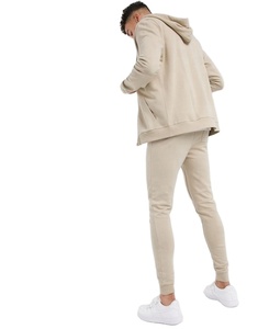 Men's 100% Polyester Tech Fleece 2 Piece Track Suit Men's Hooded Sweat Suit - Product Image 3