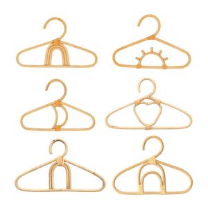 Wholesale Natural Rattan Doll Toy Clothes Hangers Flower Motif Factory Price Handmade <b>Miniature</b> Clothing Rack Sustainable Toy - Product Image 2