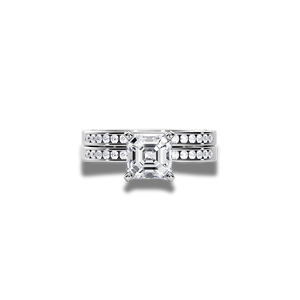 Bague de fiançailles pour femme en diamant taille princesse, plaqué or 14 carats, style classique, certifiée IGI - Product Image 1