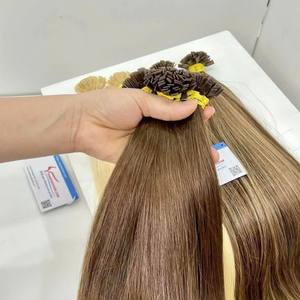 Prix de gros Paquet de cheveux humains à pointe de kératine droite 100% Extensions de cheveux bruts sans enchevêtrement sans perte prêt à expédier - Product Image 2