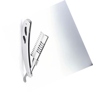 High Quality Stainless Steel Handle Folding Straight Edge Barber Razor Holder Customized Color Logo Customized Size Easy Care - Product Image 6