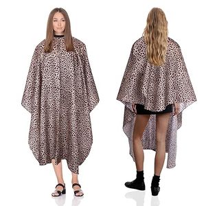 Cape de Coiffure Imperméable en Polyester Écologique à Motif Léopard avec Encolure Ajustable pour Stylistes Professionnels et Usage Domestique - Product Image 3