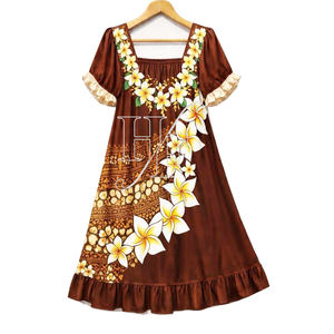 Vestidos Mumu con Estampado Floral Sublimado, Estilo Polinesio de Micronesia, Ropa Casual Personalizada para Mujer, Estilo Hawaiano, Ropa de Playa de Verano - Product Image 1