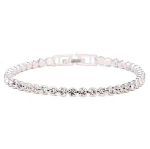 Bracelets de tennis tendance 16cm 17cm 18cm entièrement sertis de diamants étincelants 3mm Moissanite Élégant bracelet en diamant 3mm d'Inde - Product Image 6