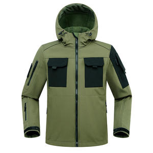 Winter Windproof Thermal Softshell Jacket for <b>Men</b> with Sheep Fur Trim Lightweight Hiking Trekking Outdoor Sport <b>Raincoat</b> - Product Image 1