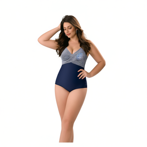 HDJ Plus Size One Piece Swimsuit Tummy Control <b>Conservative</b> Beachwear Sexy Monokini Bathing Suit BZ77079 - Product Image 2