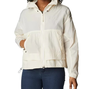 Casual Wear Trending Custom Windbreaker Jacket Manufacturer Outdoor Clothing Full <b>Zipper</b> Hooded Jacket For Women - Product Image 1