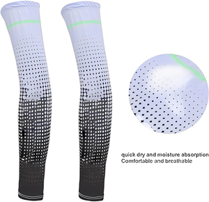 Manchon de compression sportif personnalisé pour la conduite et la pêche, séchage rapide, design noir et blanc, équipement de protection, dernière conception - Product Image 4