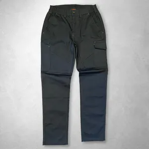กางเกงทำงานสีกรมท่าสำหรับผู้ชาย กางเกงมีกระเป๋าคาร์โก้ ชุดทำงาน - Product Image 1
