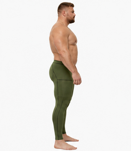 Plus Size Fitness Leggings <b>Men</b> Gym Workout Yoga Pants Breathable Side Pockets Workout Legging <b>Men's</b> High Waist <b>Compression</b> <b>Tight</b> - Product Image 4