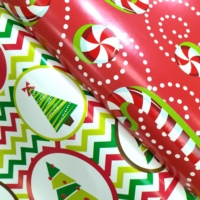 Papel de Regalo Comercial en Rollo, Impresión a Doble Cara, Ecológico, de Primera Calidad, Personalizado de Fábrica, Papel Virgen Blanco, Reciclable, con Logotipo Personalizado