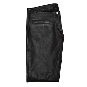 Pantalones de Cuero Genuino de Alta Calidad para Mujer, Pantalones de Piel de Oveja de Color Negro con el Mejor Precio, Pantalones de Cuero de Alta Calidad - Product Image 4
