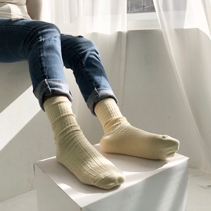 Chaussettes en coton peigné de qualité supérieure pour femmes, chaussettes épaisses à haute élasticité, classiques, chaudes pour l'hiver, chaussettes thermiques - Product Image 3