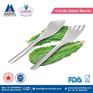 Juego de Servidores de Ensalada de Acero Inoxidable, Acabado Mate Ecológico, Resistente a la Corrosión, Apto para Alimentos, con Cuchara y Tenedor, Apto para Lavavajillas - Product Image 2