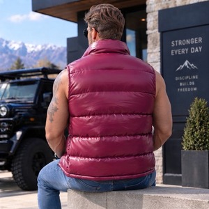 Gilet matelassé en cuir pour homme, Gilet matelassé pour homme, Gilets en cuir de luxe pour garçons, Gilet de motard, Gilet en cuir de mouton - Product Image 2