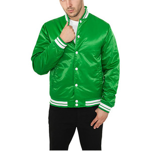 Veste de sport verte pour homme, couleur unie, col rabattu, coupe classique, fermeture à boutons, vêtement d'automne - Product Image 1