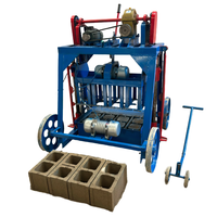 Machine à fabriquer des briques autobloquantes portables avec moteur pour blocs de pavage creux en ciment