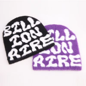 Los Mejores Gorros de Lana a Bajo Precio al por Mayor, Gorro de Lana Liso para Mantener el Calor, Gorro de Lana Personalizado con Logotipo Bordado, Gorro de Lana de Dos Tonos con Puño - Product Image 1