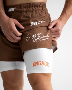 Pantalones Cortos de MMA Engage, Elásticos, de Secado Rápido, Transpirables, Ligeros, de Corte Amplio, para Entrenamiento Diario y Deportes - Product Image 3