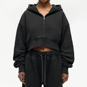 Custom Women's <b>Tracksuits</b> Heavy Weight 500 GSM 350 GSM <b>Polyester</b>/Cotton Fleece Embroidered Oversized Hoodie Shorts - Product Image 4
