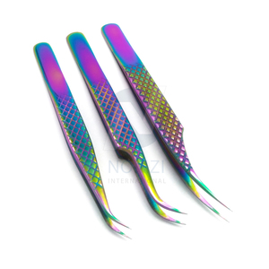 Pinzas para Pestañas, Juego de Pinzas para Extensiones de Pestañas, 5 Pinzas de Acero Inoxidable Japonés con Punta Curva y Lisa, Marca OEM 45 90 - Product Image 6