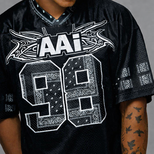 Camiseta Deportiva Unisex Negra de Fútbol Americano 2026, Personalizable por Sublimación, Estilo Urbano, Manga Corta, OEM, Marca Privada, Venta al Por Mayor - Product Image 1