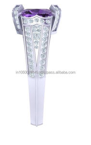 Bijoux vintage en or massif 18 carats Bague d'anniversaire de fiançailles de mariage originale Bagues en or avec diamant en argent sterling 925 cultivé en laboratoire - Product Image 4