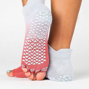 Open Toe Yoga For Women Anti-Slip Five Finger Pilates Custom Tie Dyed Logo Cotton <b>Grip</b> <b>Sock</b> Heel Shield <b>Grip</b> <b>Socks</b> Ankle Custom - Product Image 4