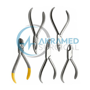 Premium Dental Orthodontic <b>Plier</b> <b>Set</b> Bracket Holding Tweezer Braces Band Placement Instrument Kit Stainless Steel Mesh Tray - Product Image 2