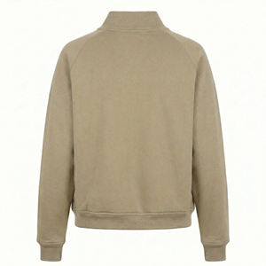 Veste de travail en molleton personnalisable avec logo, col montant, fermeture éclair quart, manches raglan, pull doux et extensible pour infirmières - Prix de gros - Product Image 3