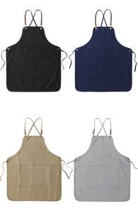 Tablier d'atelier en toile légère de qualité supérieure, robuste, pour barbier, barista, uniforme avec poches - Product Image 3