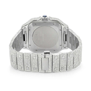 Reloj de Hombre de Cuarzo de Acero Inoxidable con Diamantes Moissanite VVS, Edición Hip Hop, Personalizado, Edición Limitada, Correa de 20 mm - Product Image 5