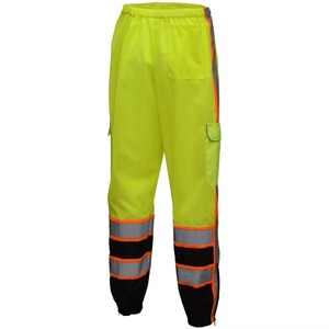 Pantalones de Trabajo para Hombre de Alta Visibilidad con Reflectores, Pantalones de Seguridad para Exteriores con Bolsillos, Tela Resistente para Soldadura - Product Image 5