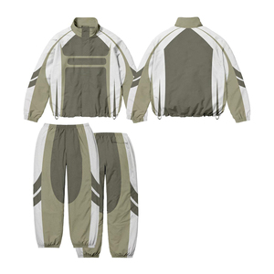 Conjunto deportivo de nailon personalizado para hombre, de alta calidad, de 2 piezas, ligero, holgado, estilo informal, cortavientos. - Product Image 5