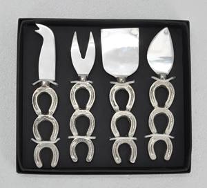 Juego de 4 Utensilios para Servir Queso con Mangos Estilo Herradura, Ecológicos, Aptos para Contacto con Alimentos, para Eventos y Fiestas - Product Image 3