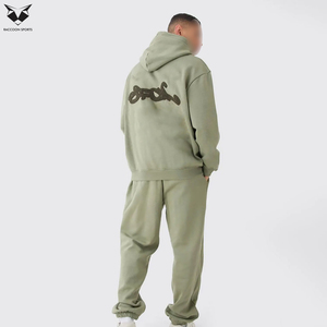 Ensembles Homme Grande Taille Décontractés Légers avec Sweat à Capuche à Cordon et Poche Kangourou et Pantalon Droit Ample – Prix de Gros - Product Image 3