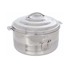 Juego de utensilios de cocina de acero inoxidable aislado de alta demanda, artesanía india, ollas calientes, caja para chapati, cacerolas - Product Image 1