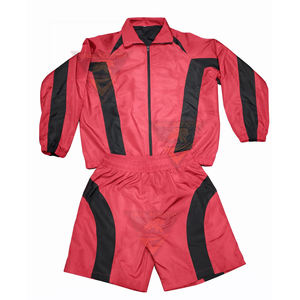 Chándal Personalizado de Spandex/Algodón Grueso, Ecológico, Transpirable, para Hombre, Chaqueta y Pantalones Impermeables con Diseño de Parches - Product Image 1