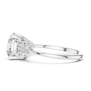 White Gold Finish 925 Sterling Silver Moissanite <b>Diamond</b> <b>Ring</b> Factory Wholesale Jewelry Manufacturer - Product Image 2