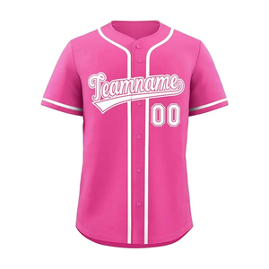 Hot Sale OEM Printed Pink White Adults American Football Jersey High Quality Unisex Short Sleeve Breathable Plus Size 100% - Product Image 3