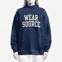 Nouveau Sweat-shirt Unisexe Oversize Tendance en Molleton à Col Montant avec Appliqué Hiver, Imprimé Lettres Graphiques Chicago, Style Streetwear