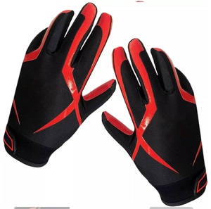 Gants de football américain avec logo, paume renforcée pour une meilleure adhérence, respirants, séchage rapide, fermeture auto-agrippante, en polyester, gants de sport - Product Image 3