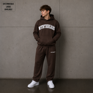 Meilleures ventes : Ensemble molletonné épais 300-500 GSM avec impression personnalisée en relief – Sweat à capuche et pantalon de jogging pour homme, style streetwear oversize - Product Image 5