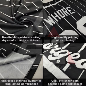 Maillot de baseball personnalisé rose et turquoise pour homme, boutonné, manches courtes, 100 % coton biologique, antibactérien, imprimé sérigraphié sur le devant - Product Image 5