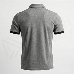 Vente en gros de polos pour hommes sur mesure avec logo imprimé, nouveau design, couleur unie, tissu tricoté, fabriqué au Pakistan - Product Image 2